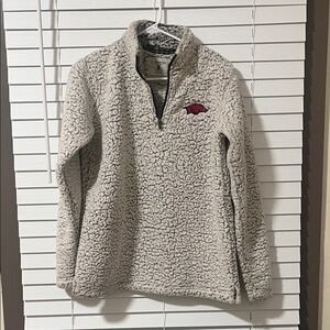 Arkansas Razorback Sherpa Quarter-Zip Pullover women’s size medium